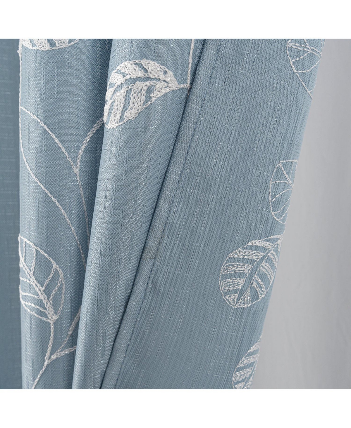 Rt Designers Collection 100% Polyester 140 Gsm Reed Embroidered Grommet Curtain Panel 54" x 84