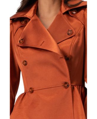 Women's Short Double-Breasted Trench Coat