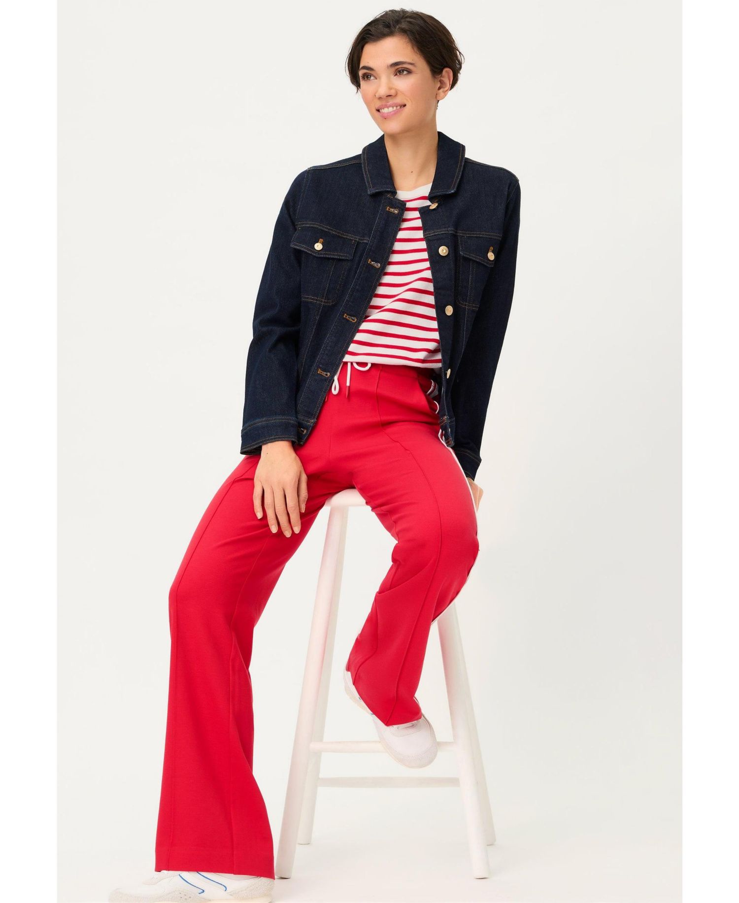 Women's Striped Fine Knit Sweater