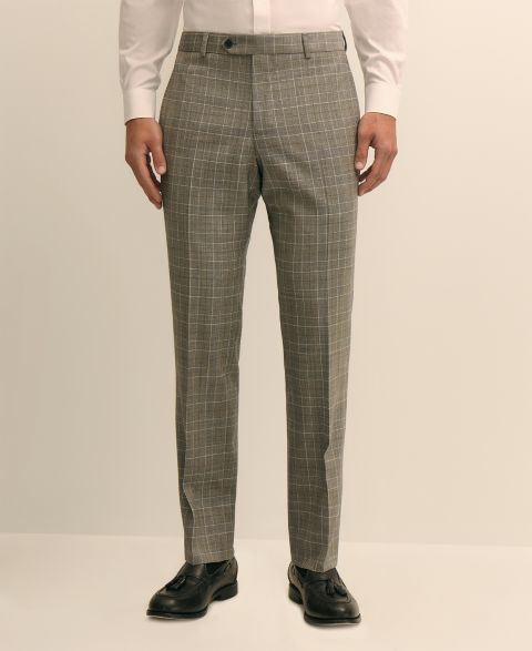 Мужские брюки Brooks Brothers Stretch Classic-Fit Suit Trousers, цвет: Светлый серый