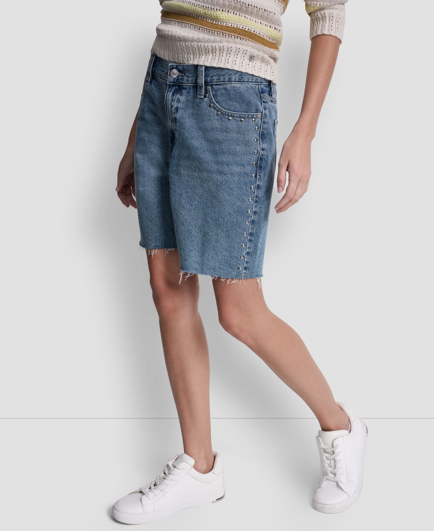Женские шорты DKNY Jeans Mid-Rise Relaxed, цвет: Кедровый — фото 3