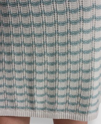 Women's Sleeveless Crew Neck Pointelle Dress