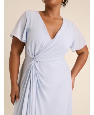 Women's Knot Front Chiffon Bridesmaid Dress