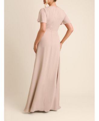 Women's Knot Front Chiffon Bridesmaid Dress