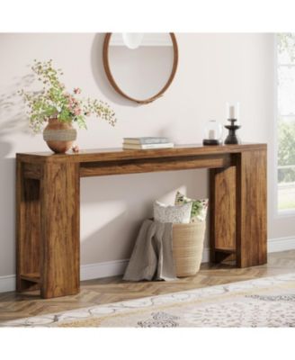 70.9-Inch Extra Long Console Table, Farmhouse Wood Sofa Table Behind Couch, Narrow Entryway Accent Table for Living Room