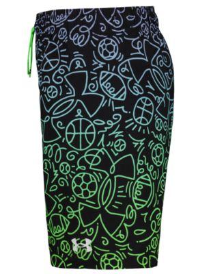 Boy's 8-20 Doodle Print Swim Trunks