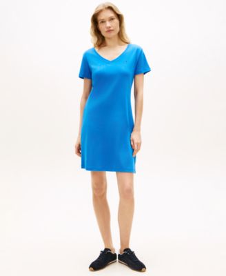 Women's Ribbed V-Neck Dress