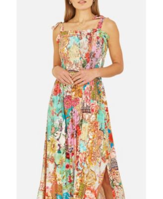 Women's Patchwork Split Hem Maxi Dress