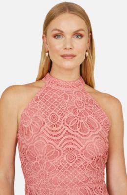 Women's Lace Halter Neck Dress
