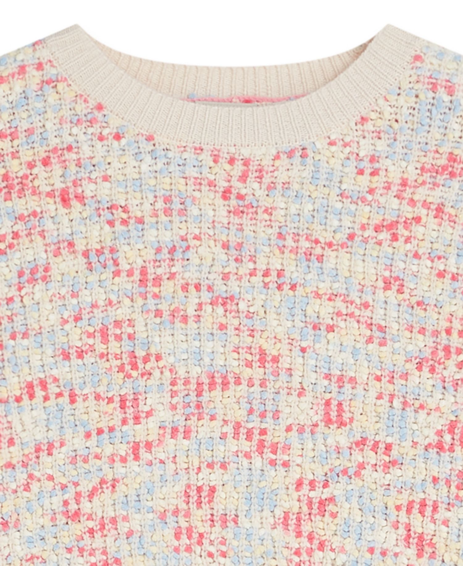 Girls' 7-16 Crewneck Popcorn Sweater