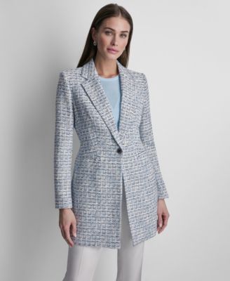 Women's Tweed One-Button Topper Jacket