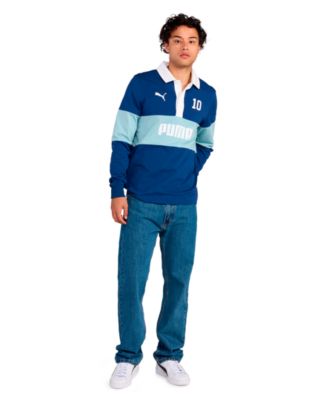 Men's Sport Rugby Polo Collared Shirt