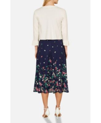 Women's Bell Sleeves Cropped Cardigan