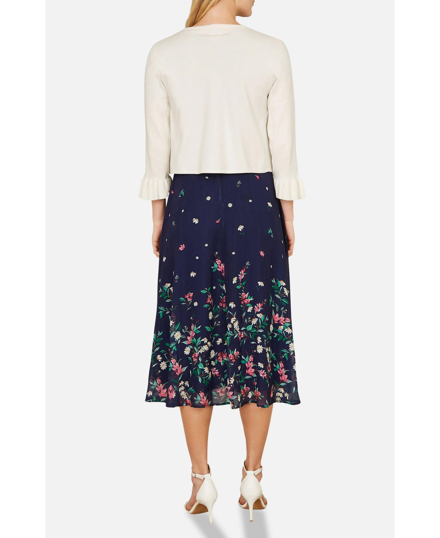 Women's Bell Sleeves Cropped Cardigan