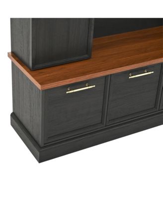 Wide Hall Tree Bench with Golden Hooks for Living Room