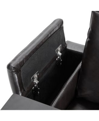 Power Motion Recliner with USB Charging Port and Hidden Arm Storage 2 Convenient Cup Holders Design and 360° Swivel Tray