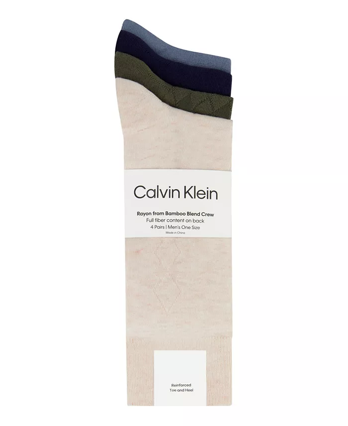 Men's Crew Dress Socks, 4-Pack - thumbnail 9