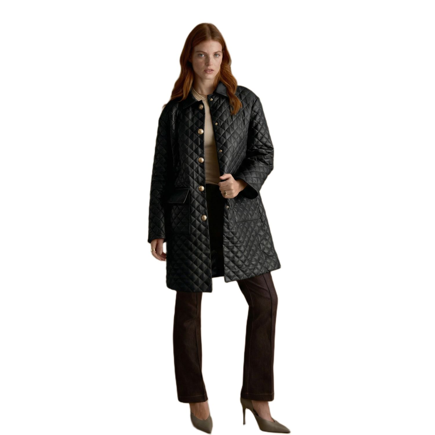 Women's Holland Quilted Leather Coat
