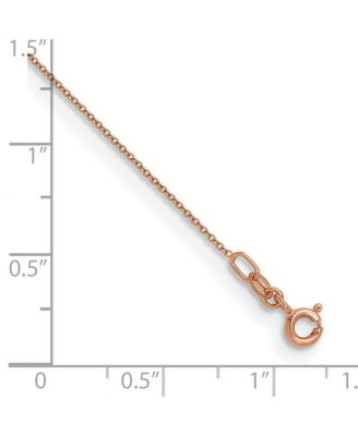 Solid 18k Rose Gold Italian Polished 1.1mm Cable Chain Necklace 16 -20 Inches Chain Necklace