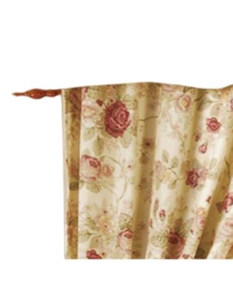 Greenland Home Fashion Antique Rose Window Panel Pair