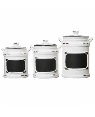 Jay Imports Vintage Black Canister, Set of 3