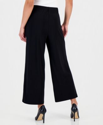 Petite High Rise Cropped Pull-On Pants