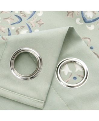 100% Polyester 190 GSM Tilley Revisible Blackout Grommet Curtain Panel 54" x 84" Sage