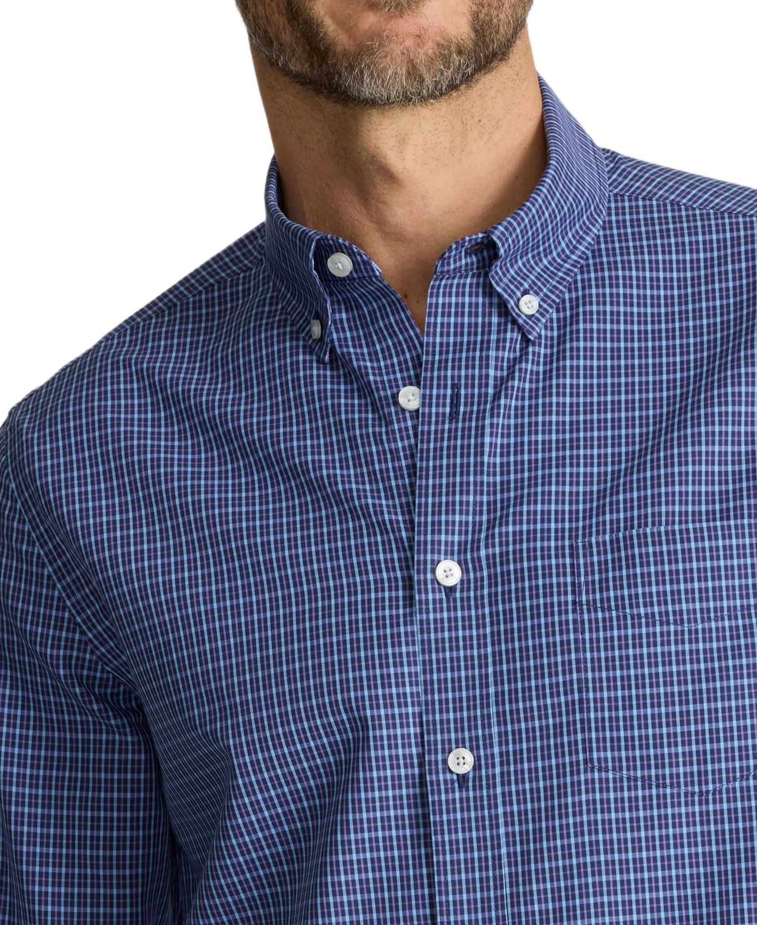Men's Regular Fit Wrinkle-Free Solay Button Up Shirt