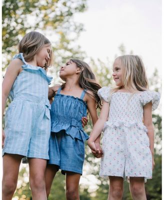 Toddler Girls Puff Sleeve Smocked Romper