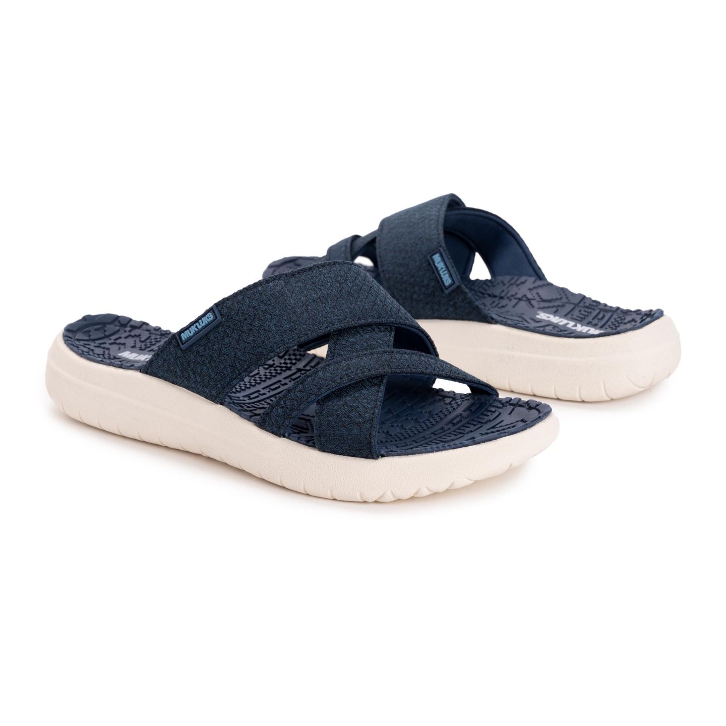 Женские сандалии MUK LUKS Sassy Cross-Over Slide, цвет: Тёмно-синий — фото 7