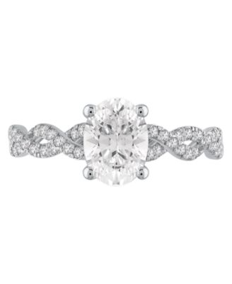 Certified Lab-Grown Diamond Solitaire Plus Engagement Ring (1-1/4 ct. t.w.) in 14k White Gold