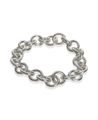 Tiffany & Co. Sterling Silver  Round Link Clasping End Bracelet