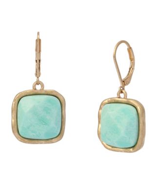 Turquoise Stone Drop Earrings