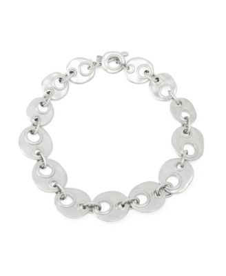 Rhodium Mariner Link Collar Necklace