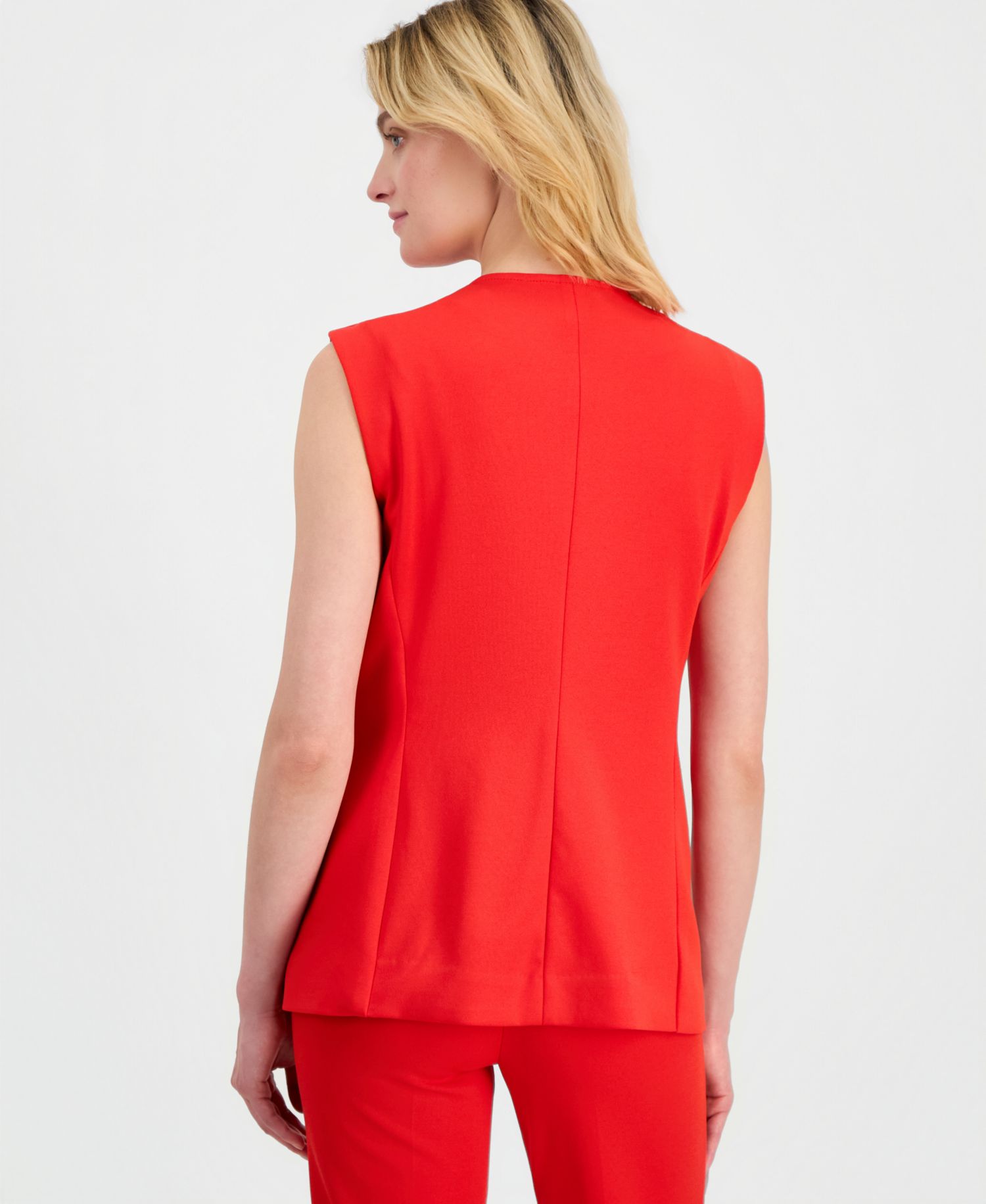 Women's Crewneck Button-Front Vest