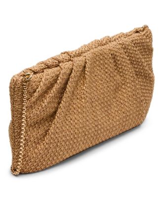 Palomaa Pleated Small Raffia Clutch