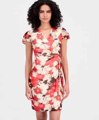 bell sleeve a line cocktail dress Adrianna Papell Bell Sleeve Short Dress Women's Dress Navy : 2 main image 0