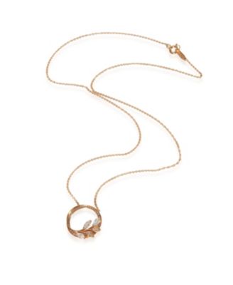 Rose Gold Diamond Victoria Vine Pendant