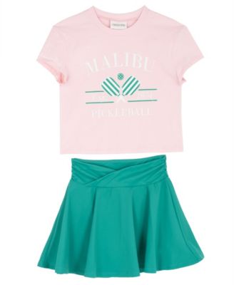 Girls' 7-16 Graphic T-Shirt and Tennis Skort, 2-Piece Set