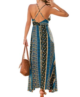 Women's Abundant Floral Maxi Beach Dress