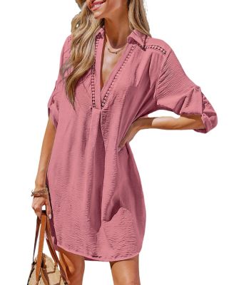 Women's Throw It On Cover-Up Mini Beach Dress
