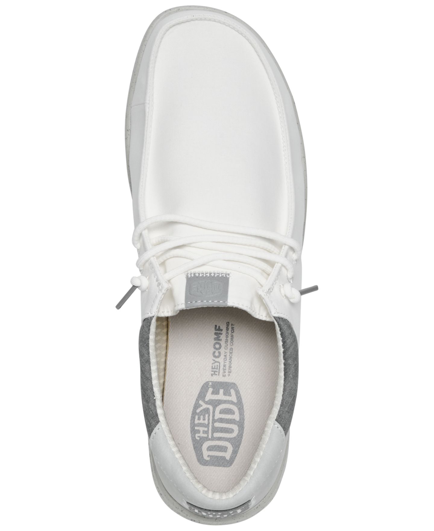 Мужские кроссовки Hey Dude Paul Washed Casual, цвет: Белый / Серый — фото 5
