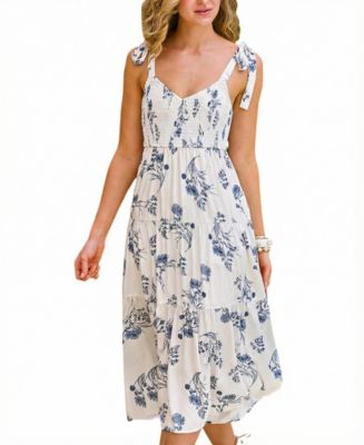 Women's V-Neck Pull-On Unlined Dress