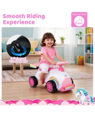 Toddler Ride On Car with Music and Storage Compartment