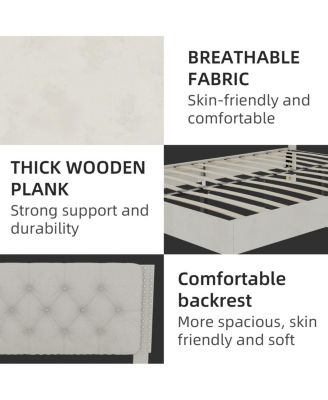 Suede Soft Package Full Size Bed Frame