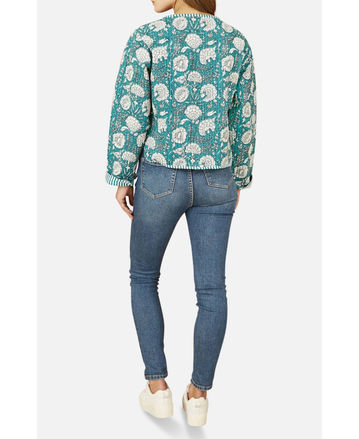 Yumi Women's Floral Patchwork Reversible Jacket