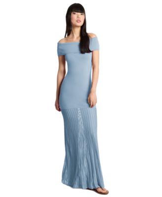 Women's Fold-Over Sheer Maxi Dress