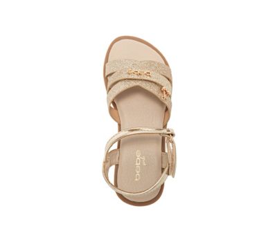 Girls Fashion Sandals – Stylish Dressy Shoes with Cherry Charm and Signature Logo Hardware