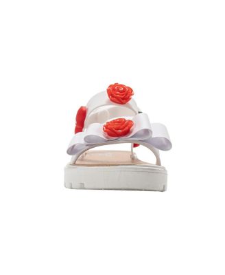 Toddler PCU Sandal with Rubber Plastic Cherry and Rose Charm