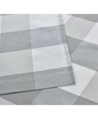 Country Farmhouse Rod Pocket Buffalo Plaid Gingham Tie Up Window Curtain Panel